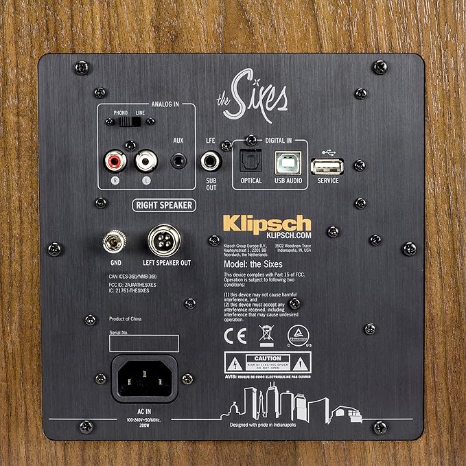 Klipsch The Sixes Powered Monitor – Walnut Veneer (Pair)