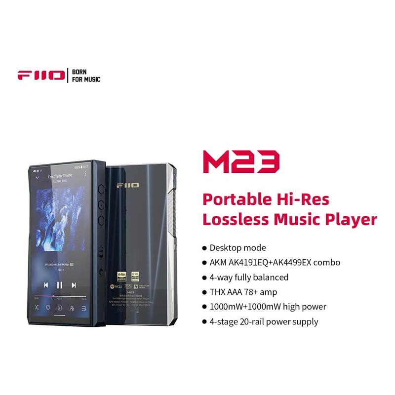 FiiO M23 Hi-Res Music Player - Android OS 10