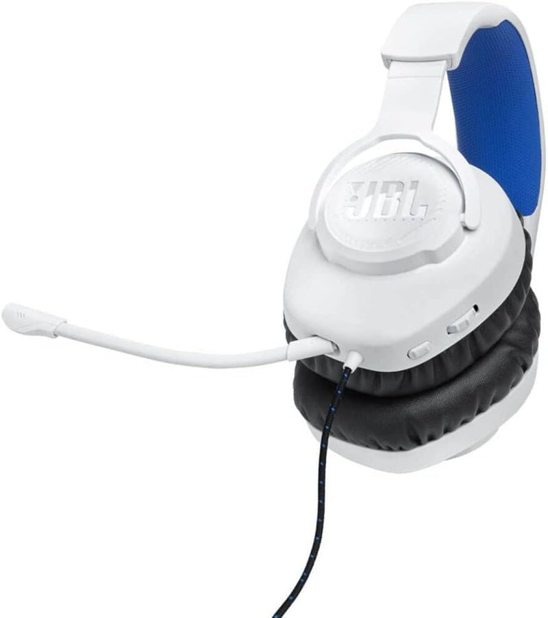 JBL Quantum 100P Console - Gaming Headset for Playstation (White)
