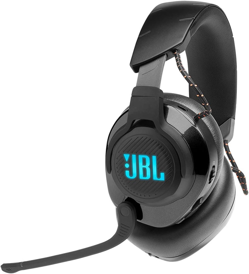 JBL Quantum 610 Casque de jeu sans fil avec 40 heures d'autonomie, microphone à perche rabattable à mise au point vocale, sans fil 2,4 GHz sans perte - Noir