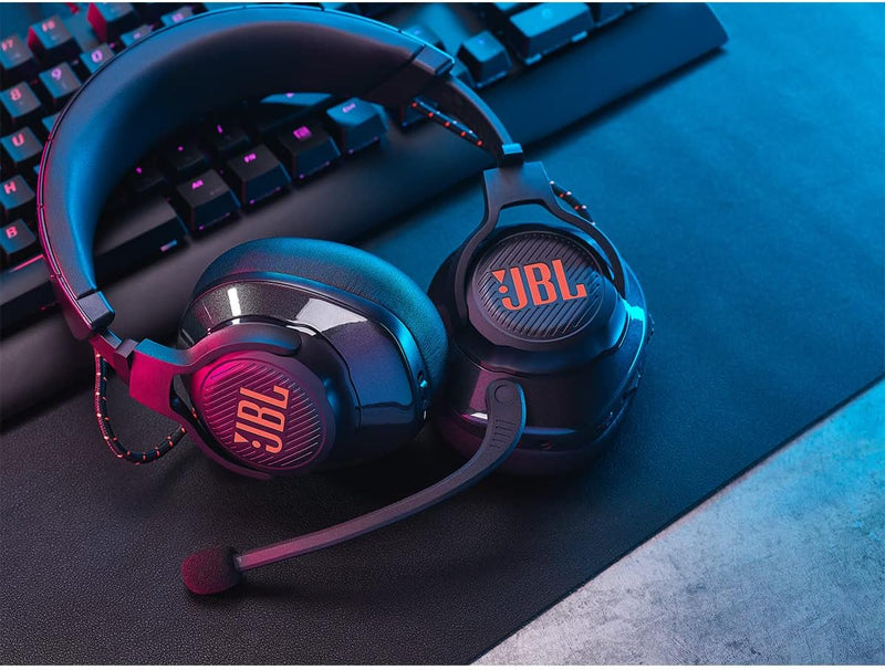 JBL Quantum 610 Wireless Over-Ear Gaming Headset with 40 Hours of Battery Life, Voice Focus flip-up Boom Microphone, Lossless 2.4GHz Wireless - Black