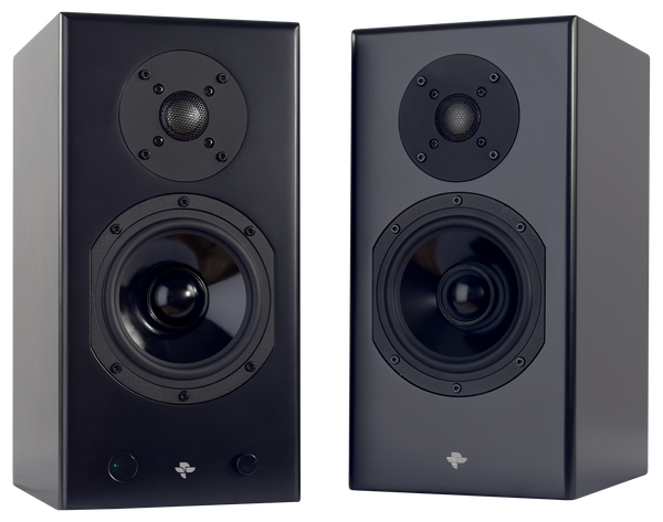 Totem Kin Play Powered 120 watt Speakers with Bluetooth - Black #color_black