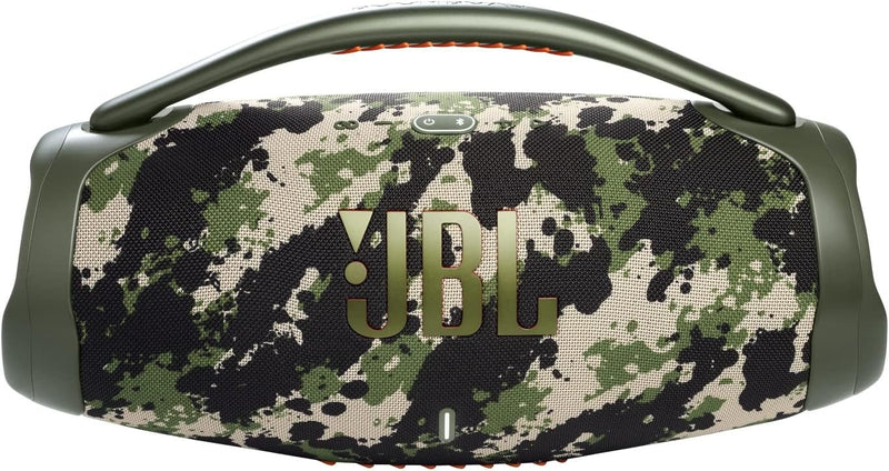 JBL Boombox 3 - Portable Bluetooth Speaker, Powerful Sound and Monstrous bass, IPX7 Waterproof, 24 Hours of Playtime, powerbank, JBL PartyBoost for Speaker Pairing, and eco-Friendly Packaging (Squad)