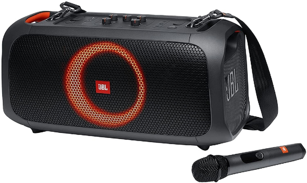 JBL PartyBox On-The-Go Portable Bluetooth Party Speaker with Built-in Lights and Wireless Mic #color_black