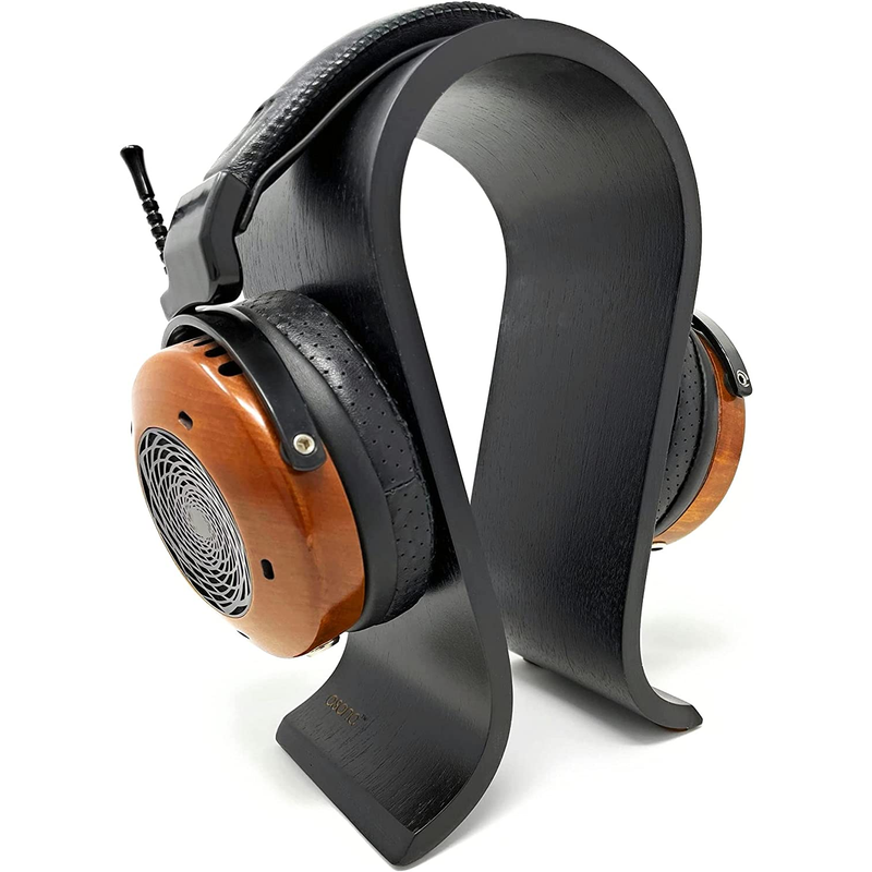 ASONA Elegant Real Wood Headphone Storage Stand (Satin Black)