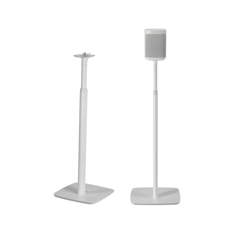 Flexson Adjustable Floor Stands for Sonos One, One SL & Play:1- White - Pair