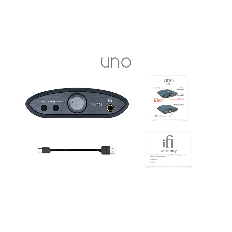 iFi Uno - DAC & Headphone AMP - USB-C Input - Improve Lacklustre Audio - Streaming/Gaming/Music Modes Adjust Sound to Suit You - 32-bit/384kHz/DSD256/MQA - Windows/MAC/Smart Device/Active Speakers