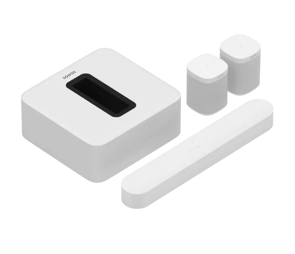 Sonos 5.1.2 Surround Set with Sonos Arc, Sub, & a pair of One SL (White) #color_white