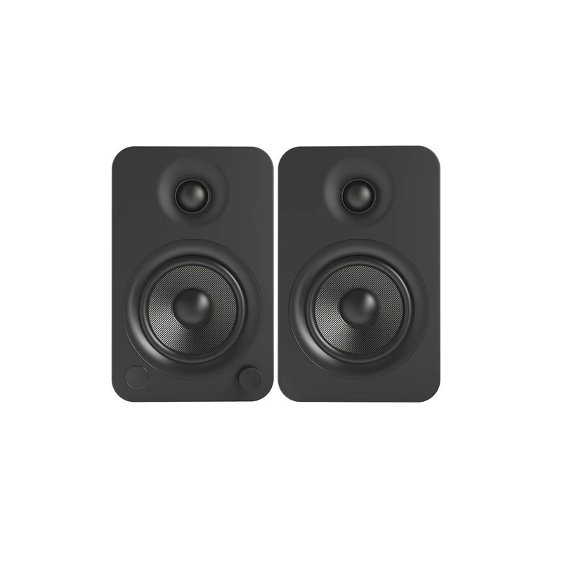 Kanto YU4 Powered Speakers with Bluetooth and Built-in Phono Preamp | Auto Standby and Startup | Remote Included | 140W Peak Power - Pair (Matte Black)