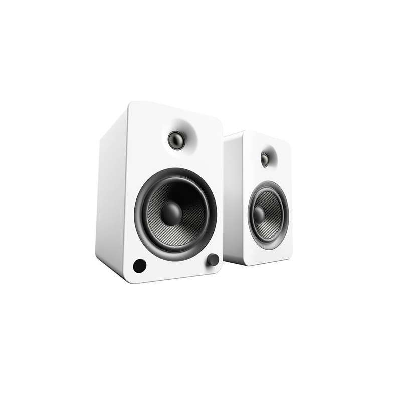 Kanto YU6 Powered Bookshelf Speakers with Bluetooth and Phono Preamp - Pair (Matte White)