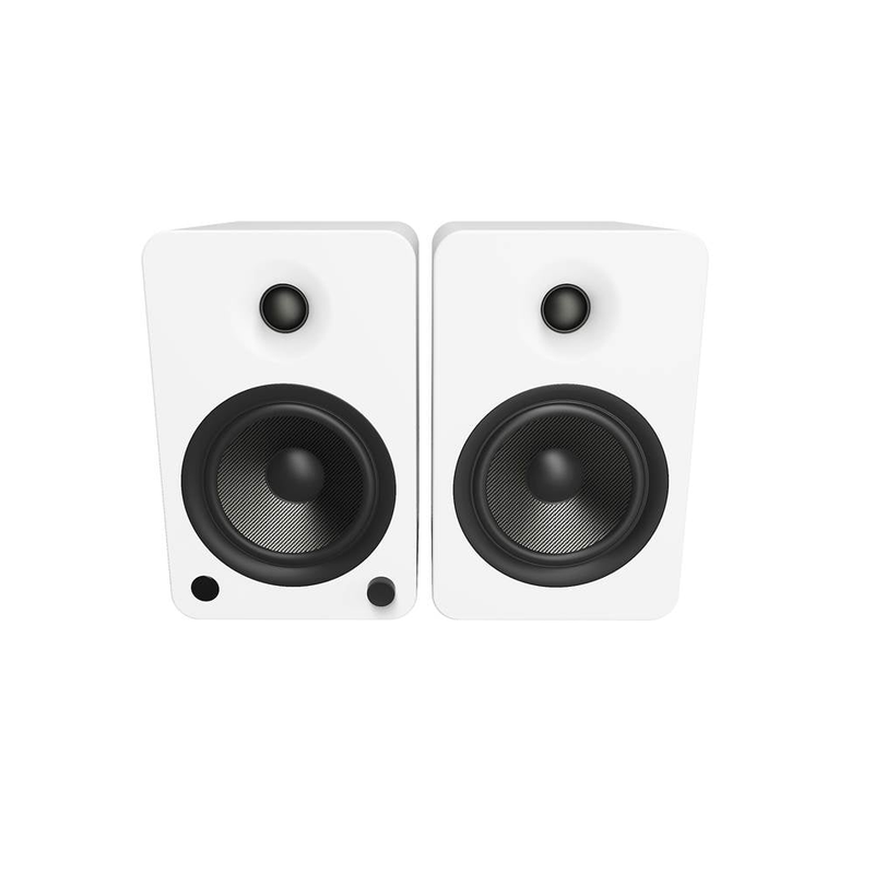 Kanto YU6 Powered Bookshelf Speakers with Bluetooth and Phono Preamp - Pair (Matte White)