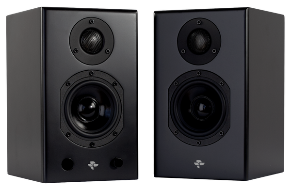 Totem Kin Play Mini Powered 70 watt Speakers With Bluetooth - Black #color_black