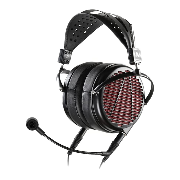 Audeze LCD-GX Audiophile Over-Ear Gaming Headset with Economy Carry Case - Black/Red #color_black/red