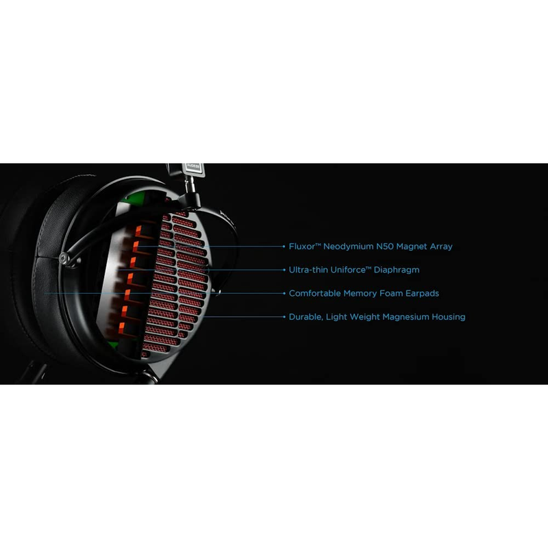 Audeze LCD-GX Audiophile Over-Ear Gaming Headset with Economy Carry Case - Black/Red
