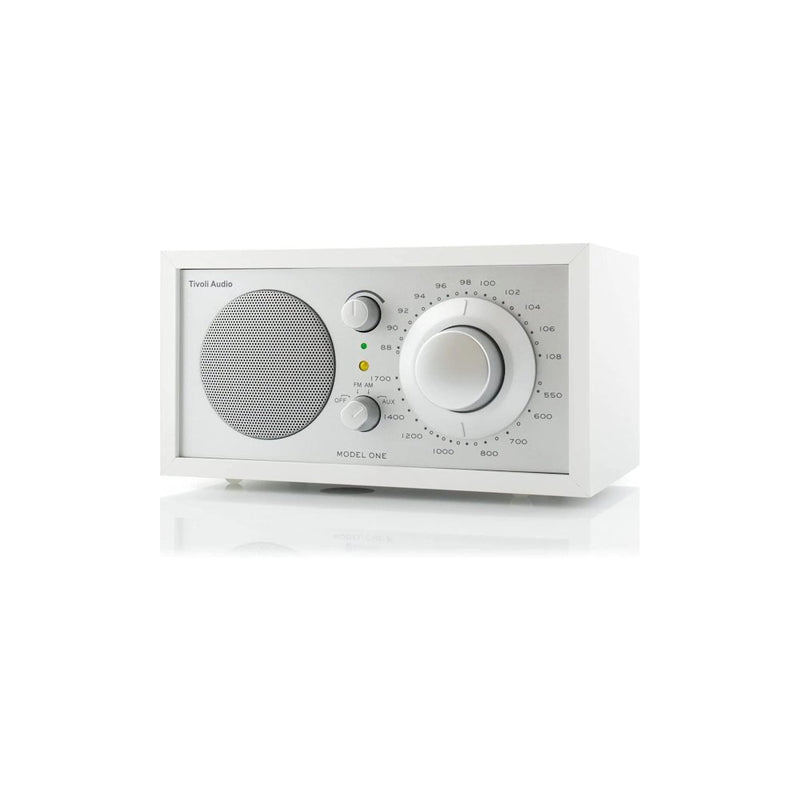 Tivoli Audio Model One Tabletop AM / FM Radio with Aux Input - White/Silver