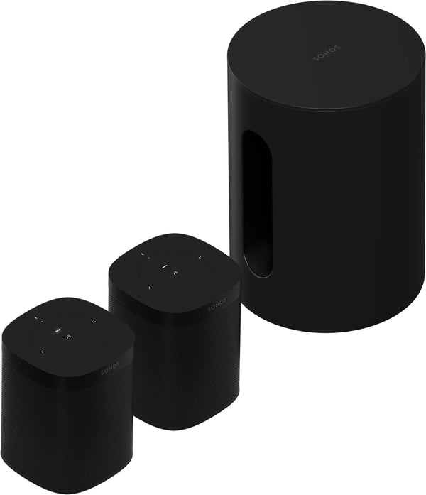 Sonos Home Theatre Completion Set with Sub Mini & a Pair of Sonos One - Black #color_black