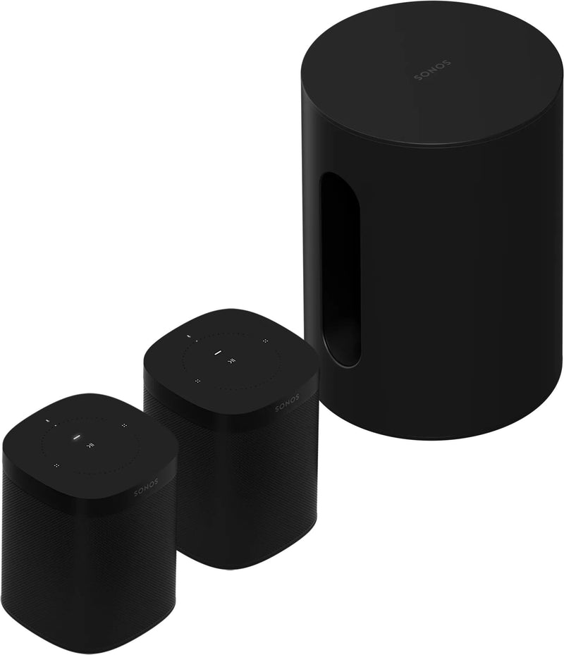 Sonos Home Theatre Completion Set with Sub Mini & a Pair of Sonos One - Black