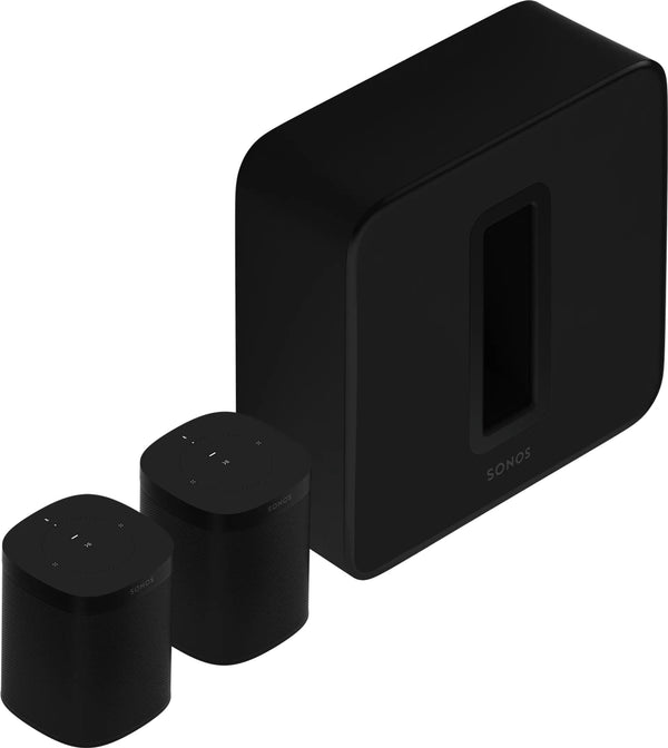 Sonos Premium Theatre Completion Set with Sub Gen 3 & a Pair of Sonos One - Black #color_black