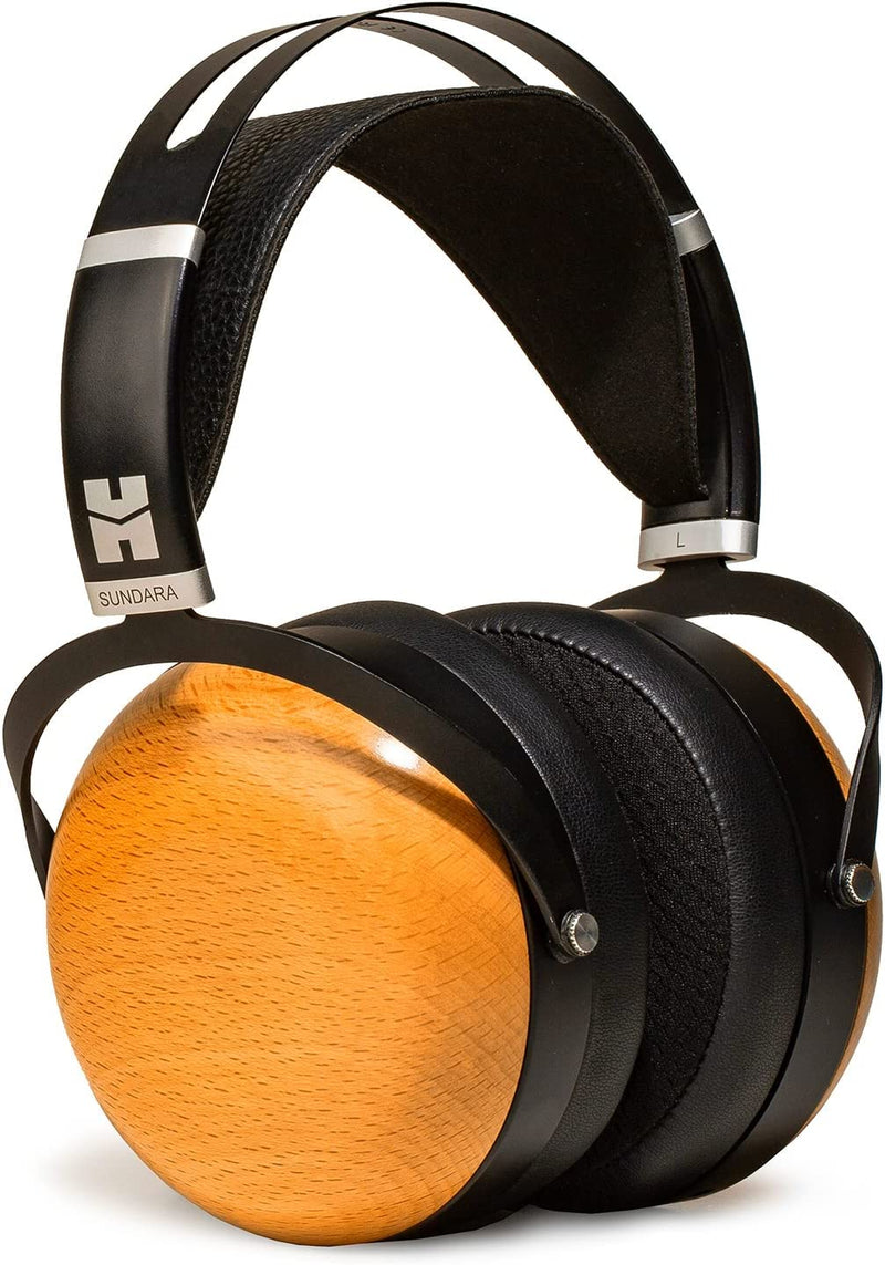HiFiMan SUNDARA Closed-Back Over-Ear Planar Magnetic Wired Hi-Fi Headphones with Stealth Magnet Design, Detachable Cable, Wood Ear Cups for Home, Studio, Recording