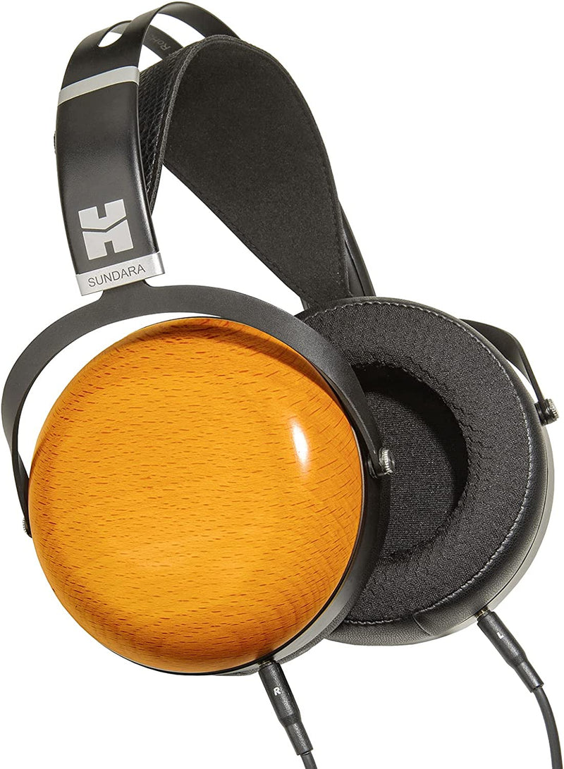 HiFiMan SUNDARA Closed-Back Over-Ear Planar Magnetic Wired Hi-Fi Headphones with Stealth Magnet Design, Detachable Cable, Wood Ear Cups for Home, Studio, Recording