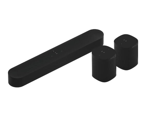 Sonos 5.0 Surround Set with Sonos Beam & a pair of One SL (Black) #color_black